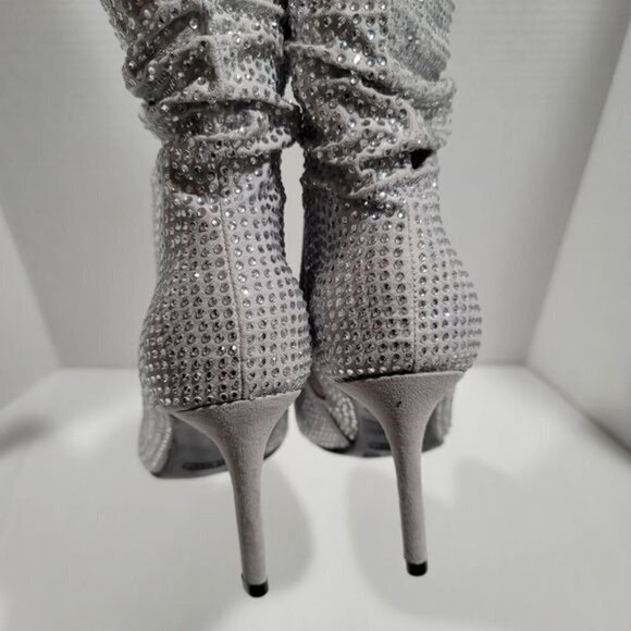 Nine West Rhinestones Dress Pointed Toe Booties Size 6.5 - Picture 8 of 12